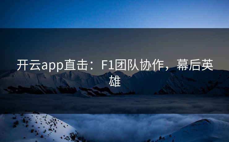 开云app直击：F1团队协作，幕后英雄