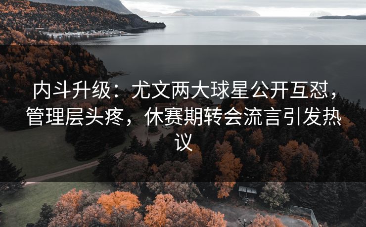 内斗升级：尤文两大球星公开互怼，管理层头疼，休赛期转会流言引发热议  第1张